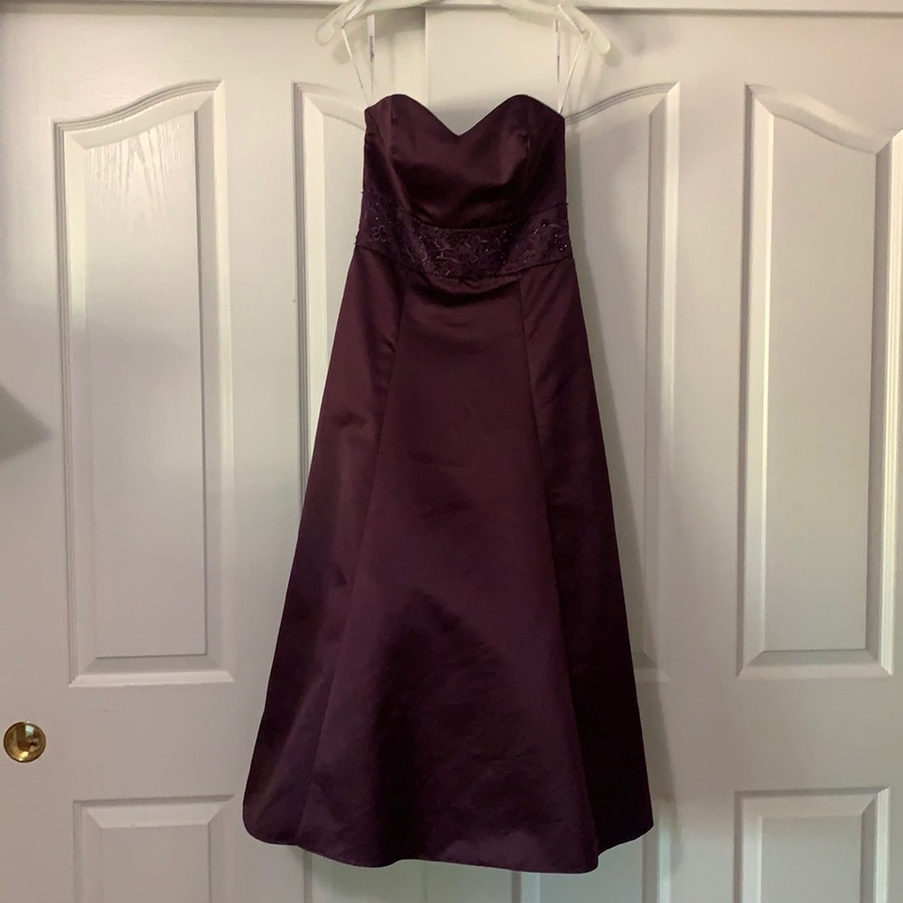 Plum bridesmaid dress